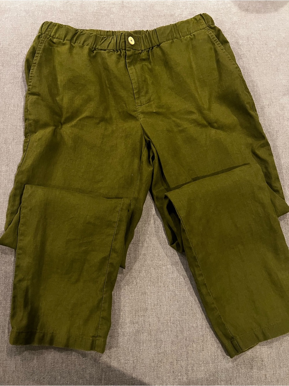 Quince 100% European Linen Drawstring Beach Pants Olive Green Men’s M - Picture 2 of 7
